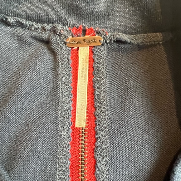 Free People Rare Stars Stripes Pullover 
oversized patriotic sweater Red ZipperS - Picture 6 of 10